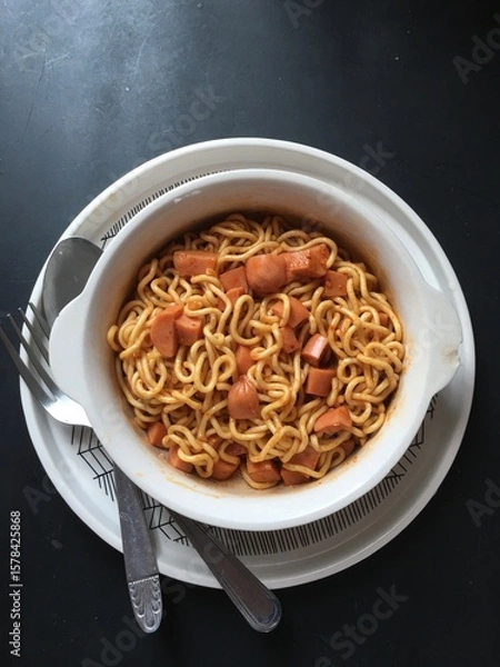 Obraz spaghetti with meatballs