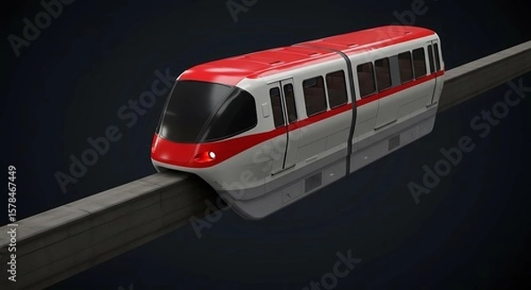 Obraz Modern monorail train transportation