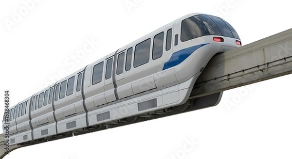 Obraz Modern monorail train on track