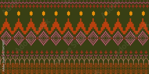 Obraz Thai flower pixel pattern.