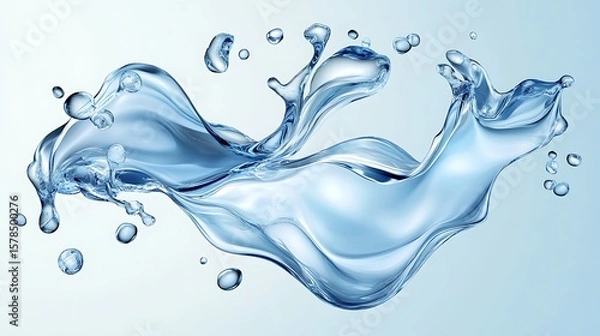 Fototapeta Water splash illustration graphic design