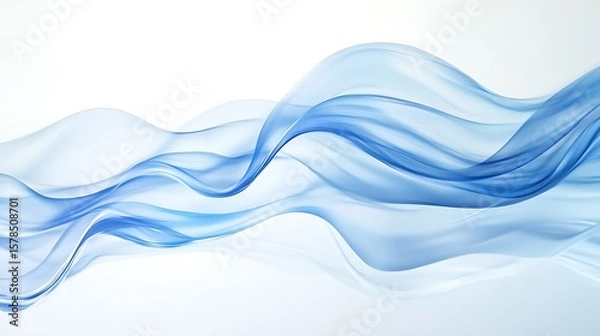 Fototapeta Abstract blue flowing ribbons
