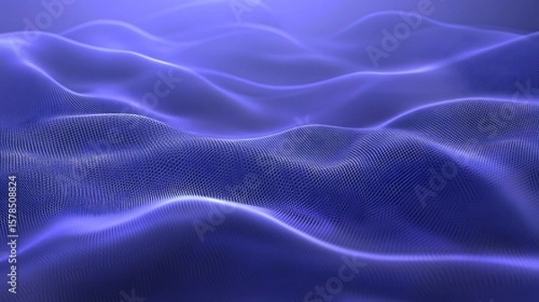Fototapeta Abstract blue digital waves