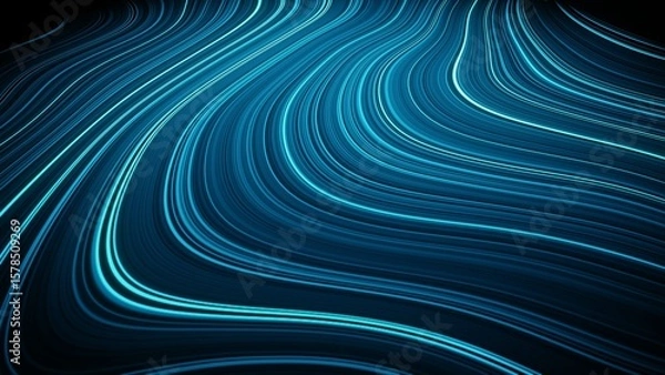 Obraz Weave lines. Abstract background. 3d render. Network connection structure.