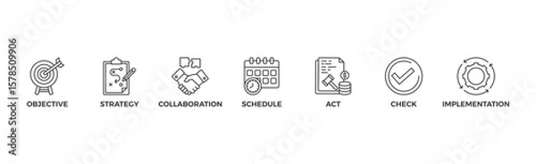 Fototapeta Action plan banner web