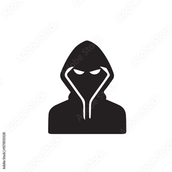 Fototapeta vector illustration of a black mask man