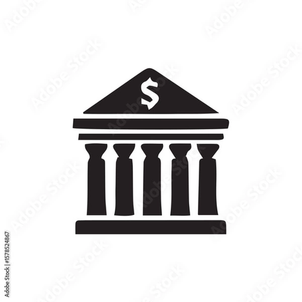 Fototapeta vector illustration of a bank outer side