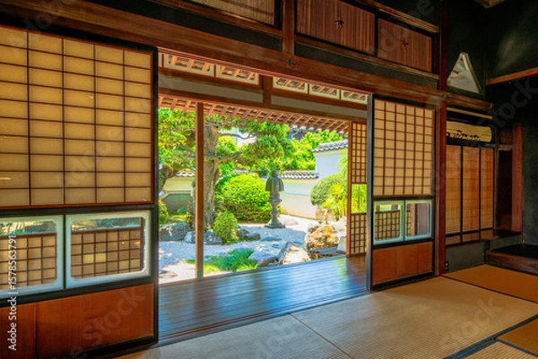 Obraz 福岡県　八女市福島の町並み　旧木下家住宅