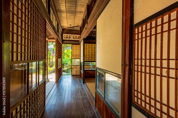 Obraz 福岡県　八女市福島の町並み　旧木下家住宅