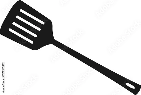 Fototapeta black plastic spatula