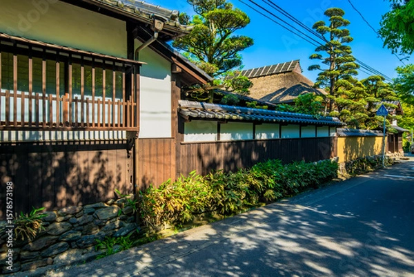 Obraz 福岡県　甘木市　秋月の町並み　武家屋敷　久野邸