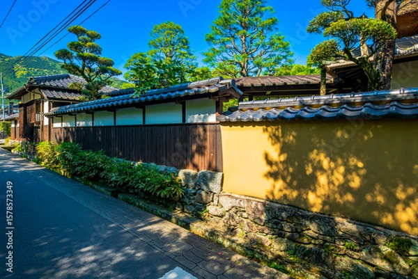 Obraz 福岡県　甘木市　秋月の町並み　武家屋敷　久野邸