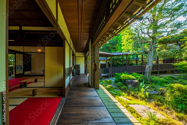 Obraz 福岡県　甘木市　秋月の町並み　武家屋敷　久野邸