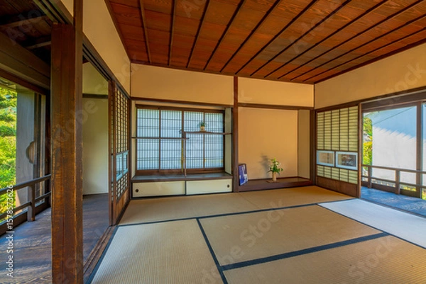 Obraz 福岡県　甘木市　秋月の町並み　武家屋敷　久野邸