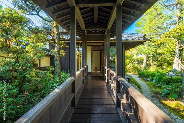 Obraz 福岡県　甘木市　秋月の町並み　武家屋敷　久野邸