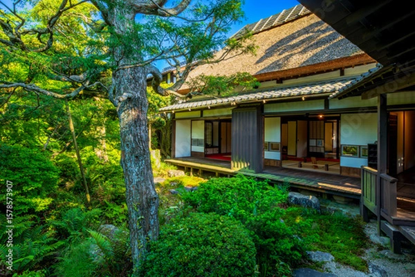 Obraz 福岡県　甘木市　秋月の町並み　武家屋敷　久野邸