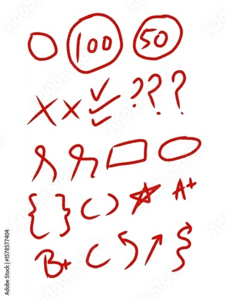 Obraz hand drawn numbers