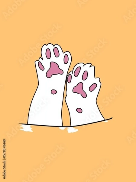 Obraz cat's Paw illustration 