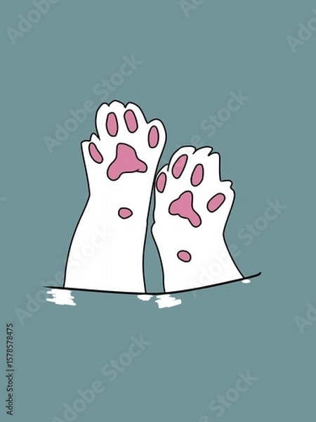 Obraz Cat's Paw illustration 