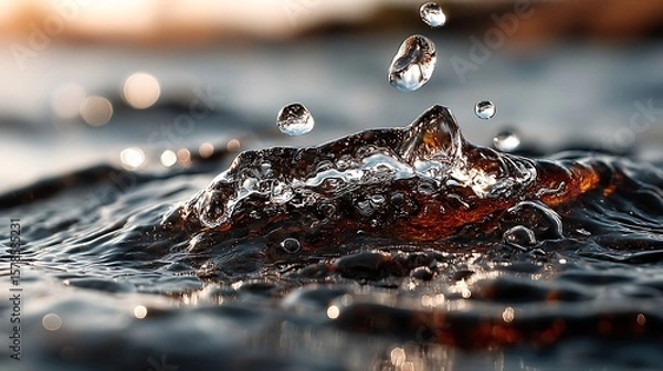 Fototapeta Water Drops on Surface