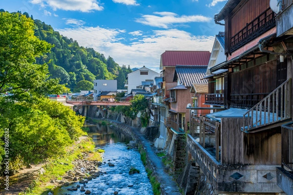 Obraz 愛知県　豊田市　足助の町並み