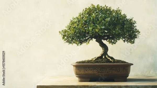 Obraz Bonsai tree in a ceramic pot