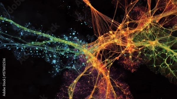 Fototapeta Exploring the complex neural connections that form the foundation of human brain functionality