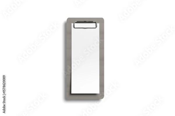 Obraz Clipboard receipt mockup with white background