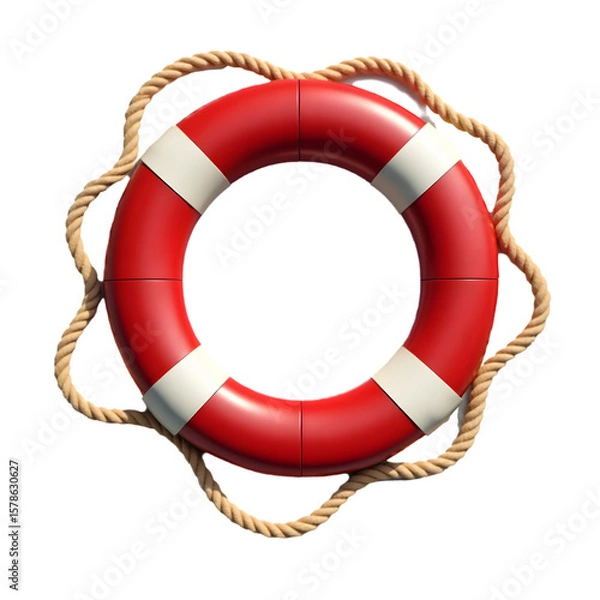 Obraz Life buoy on white background