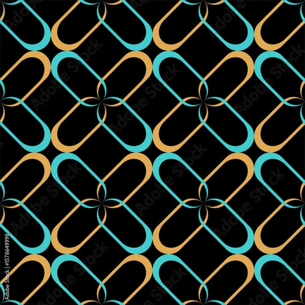 Fototapeta Seamless abstract geometric pattern. Vector Illustration.