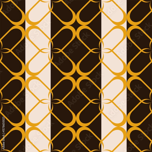 Obraz Seamless abstract geometric floral pattern. Vector Illustration.
