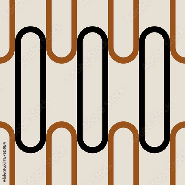 Fototapeta Seamless geometric chain pattern. Vector Illustration.