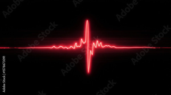 Obraz heart beat cardiogram