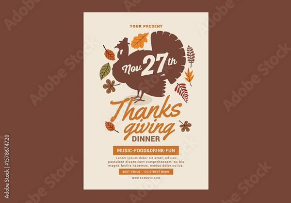 Obraz Thanksgiving Flyer