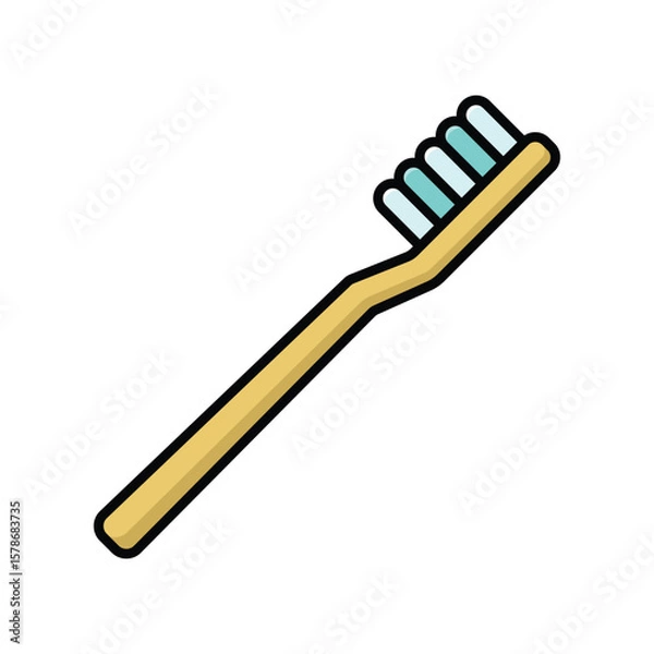 Fototapeta toothbrush icon vector design template in white background