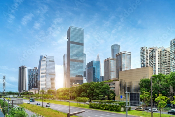 Obraz Skyscrapers in the city of technology, China is Shenzhen.