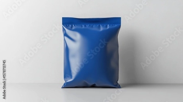 Obraz Empty blue plastic food bag