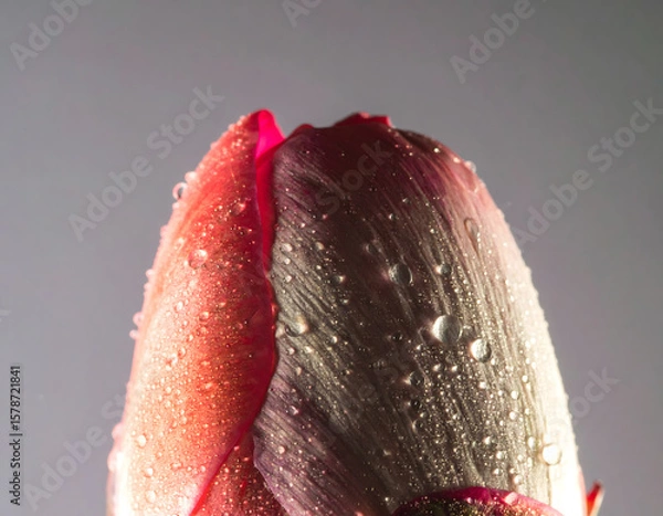 Fototapeta An ultra-detailed extreme close-up of a rose with surrounding flowers, captured in soft light. A cinematic and emotional scene perfect for visual storytelling, branding, and artistic use.
