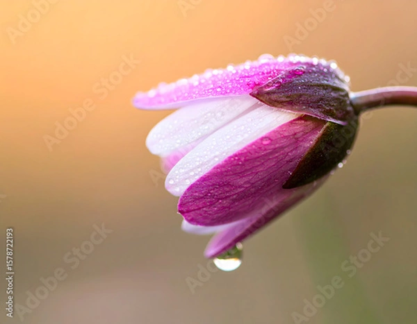Fototapeta An ultra-detailed extreme close-up of a rose with surrounding flowers, captured in soft light. A cinematic and emotional scene perfect for visual storytelling, branding, and artistic use.