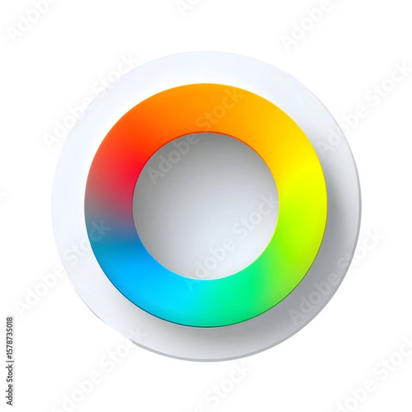 Fototapeta Colorful Circular Gradient on White Background