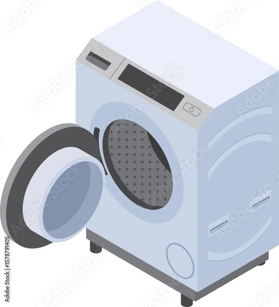 Obraz ドアが開いたドラム式洗濯機