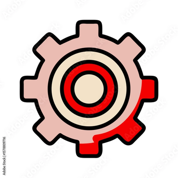 Fototapeta Gear Vector Icon Editable Illustration