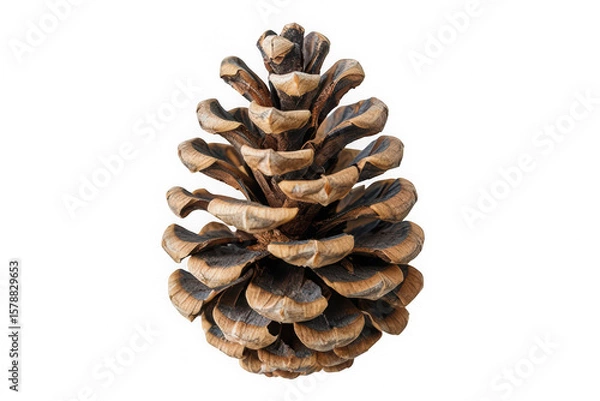 Fototapeta Pine Cone Isolated on Transparent Background