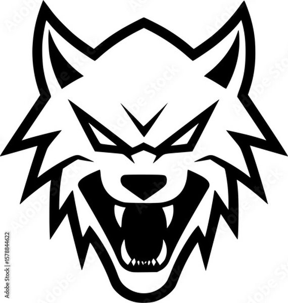 Obraz Wolf - Minimalist and Flat Logo - Vector illustration