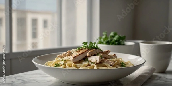 Obraz pasta with chicken
