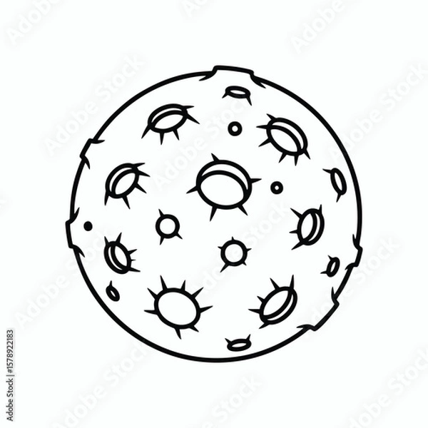 Obraz Moon Crater Icon