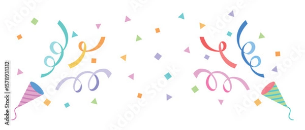 Obraz パーティークラッカーのイラスト