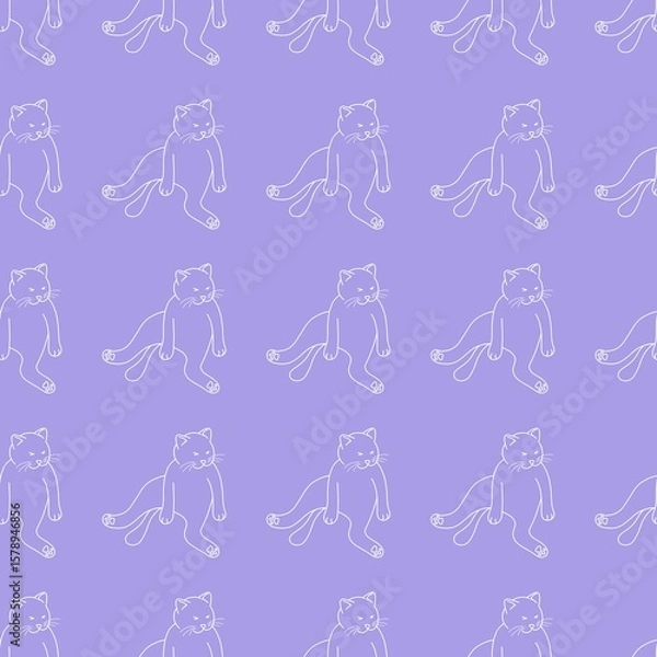 Obraz Cute cat pattern images are suitable for printing on product surfaces