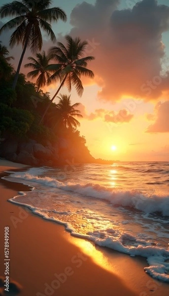 Obraz sunset on the beach