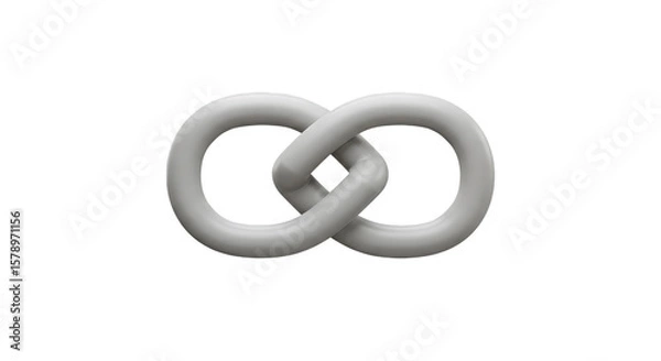 Obraz Infinity Symbol 3D Render Endless Loop Shape Abstract Design PNG